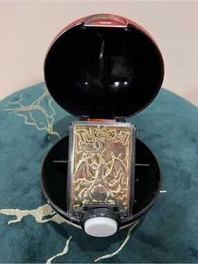 Pokémon 1999 Burger King 23K Gold Plated Charizard Card with Pokéball